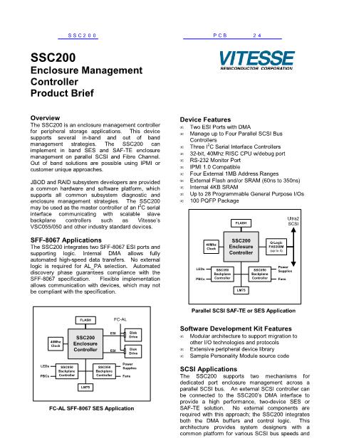 SSC200数据手册封面