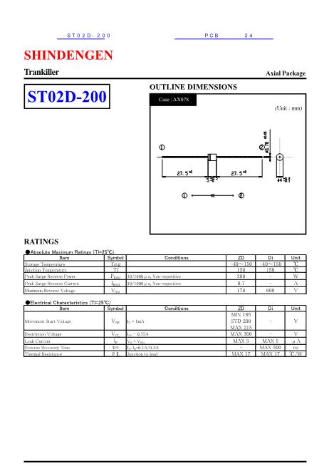 ST02D-200数据手册封面