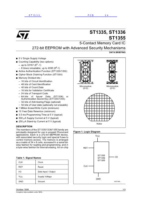 ST1335數(shù)據(jù)手冊(cè)封面