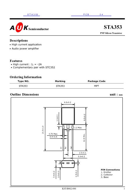 STA353數(shù)據(jù)手冊封面