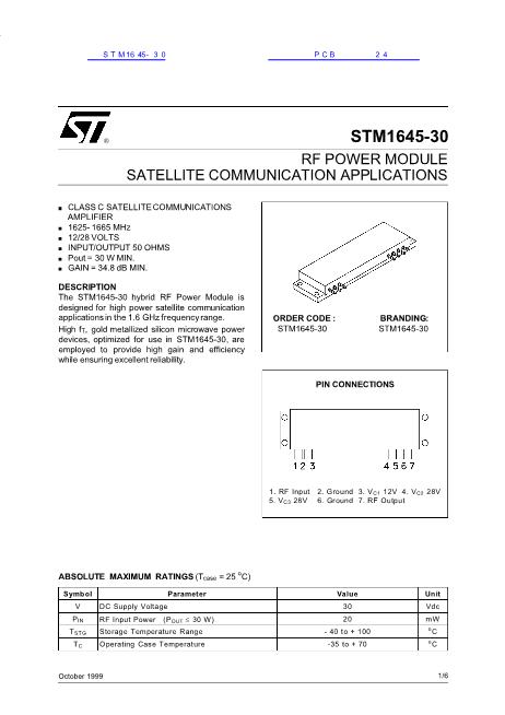 STM1645-30数据手册封面