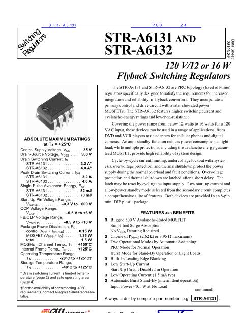 STR-A6131數(shù)據(jù)手冊(cè)封面