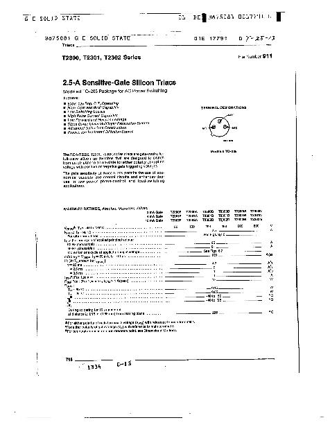 T2301A數(shù)據(jù)手冊(cè)封面