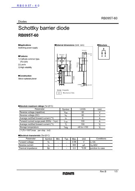 RB095T-60數(shù)據(jù)手冊(cè)封面