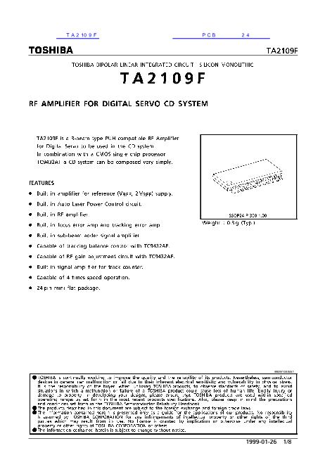 TA2109F数据手册封面