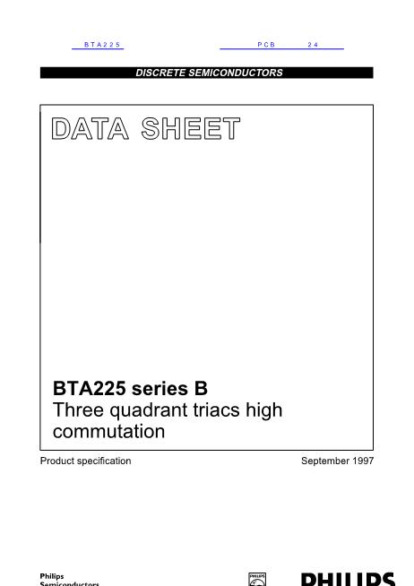 BTA225数据手册封面
