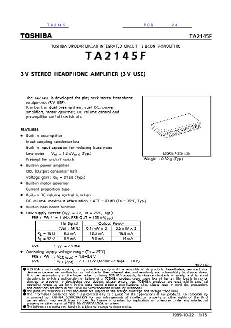 TA2145数据手册封面
