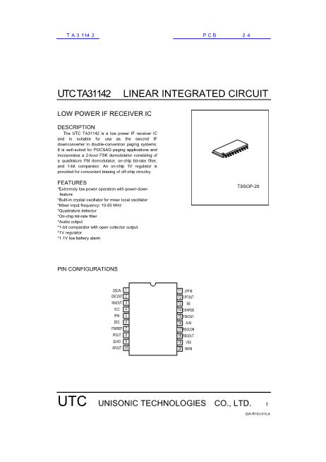 TA31142數(shù)據(jù)手冊封面