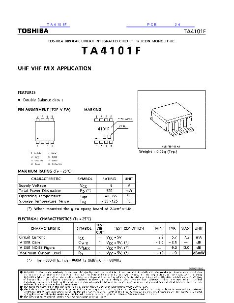 TA4101F数据手册封面