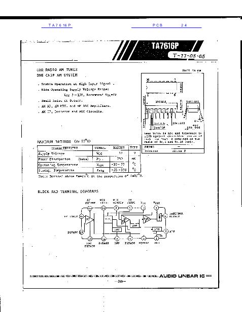 TA7616P數(shù)據(jù)手冊封面