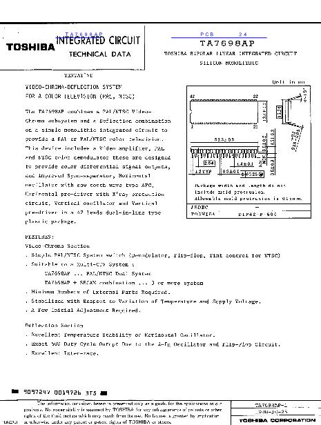 TA7698AP數(shù)據(jù)手冊(cè)封面