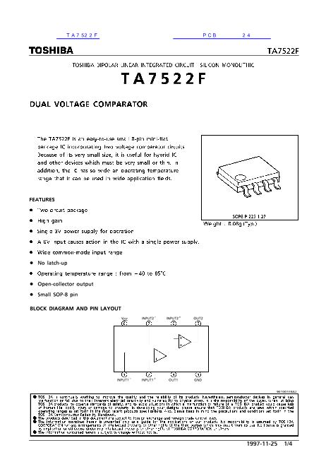 TA7522F数据手册封面