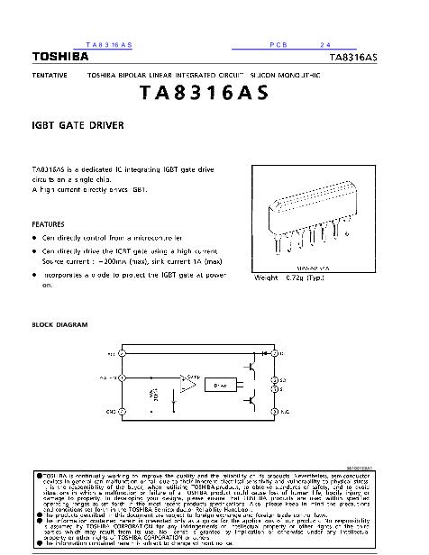 TA8316AS数据手册封面
