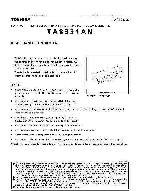 TA8331AN数据手册封面