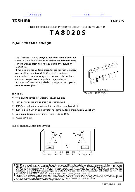 TA8020S數(shù)據(jù)手冊(cè)封面