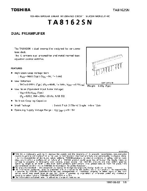 TA8162SN数据手册封面