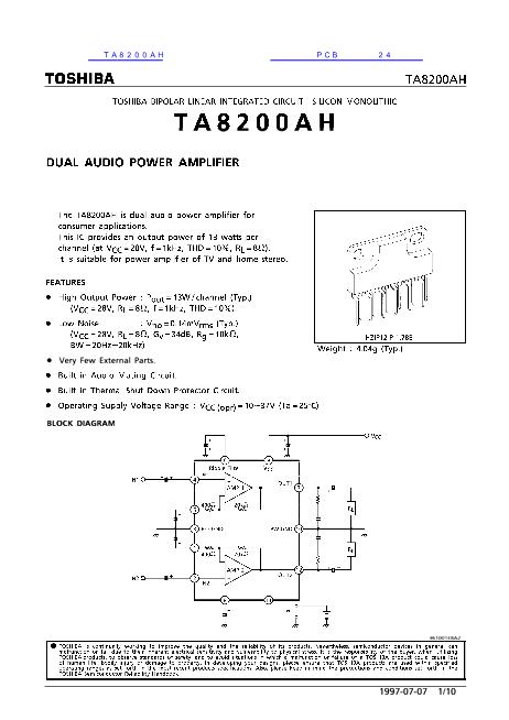 TA8200AH数据手册封面