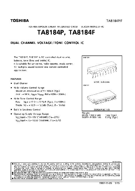 TA8184數(shù)據(jù)手冊(cè)封面