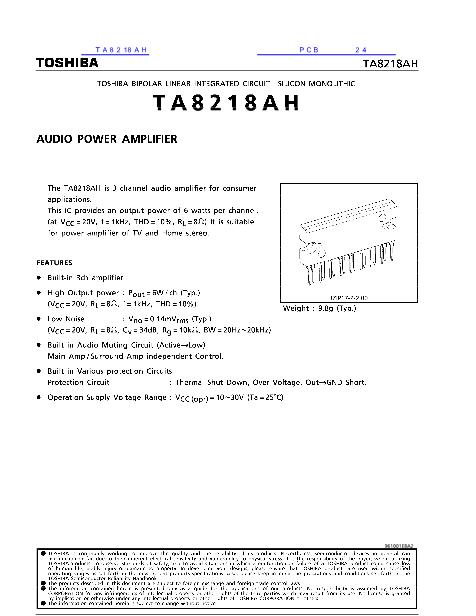 TA8218AH数据手册封面