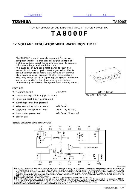 TA8000F数据手册封面
