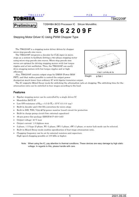 TB62209F数据手册封面