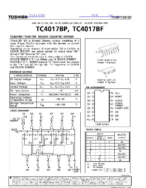 TC4017BF数据手册封面