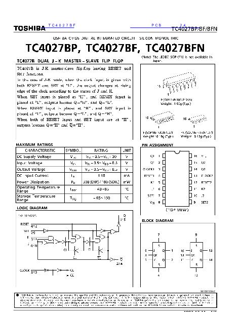 TC4027BF数据手册封面