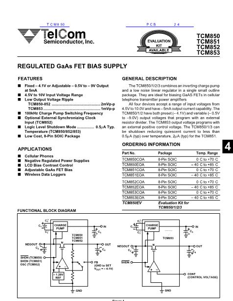 TCM850數(shù)據(jù)手冊封面
