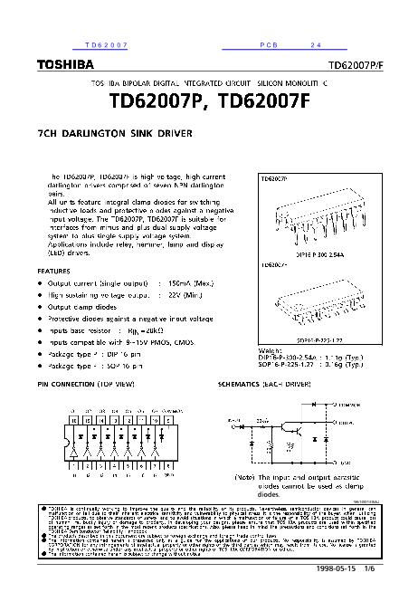 TD62007數(shù)據(jù)手冊(cè)封面