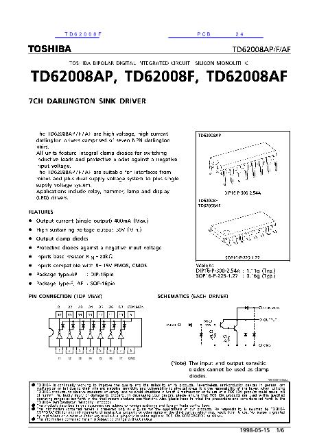 TD62008数据手册封面