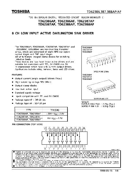 TD62386AF數(shù)據(jù)手冊封面