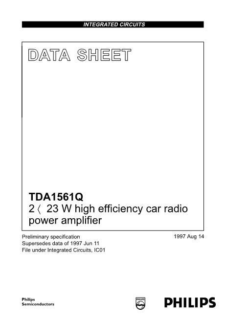 TDA1561数据手册封面