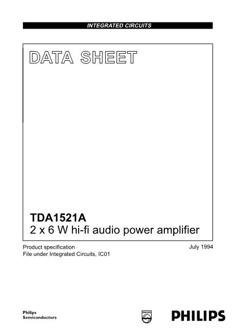 TDA1521A数据手册封面