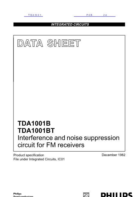 TDA1001数据手册封面