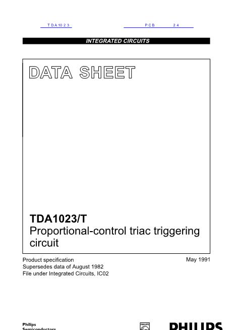 TDA1023数据手册封面