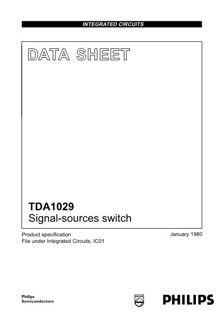 TDA1029数据手册封面