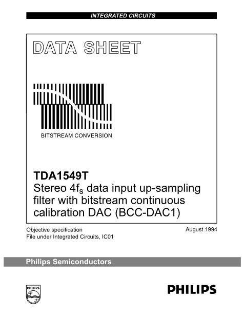 TDA1549T数据手册封面