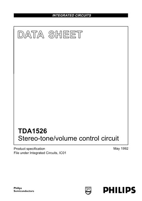 TDA1526数据手册封面