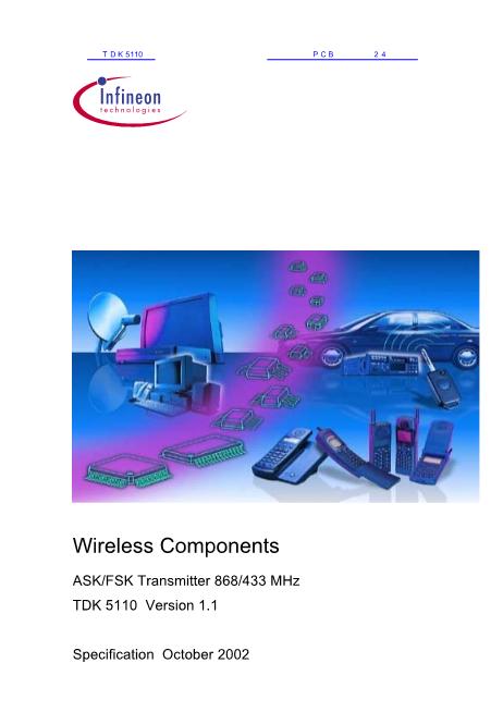 TDK5110数据手册封面