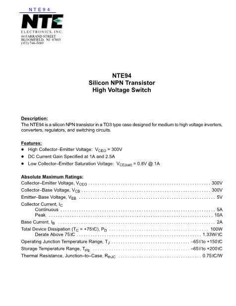 nte94-datasheet-pdf