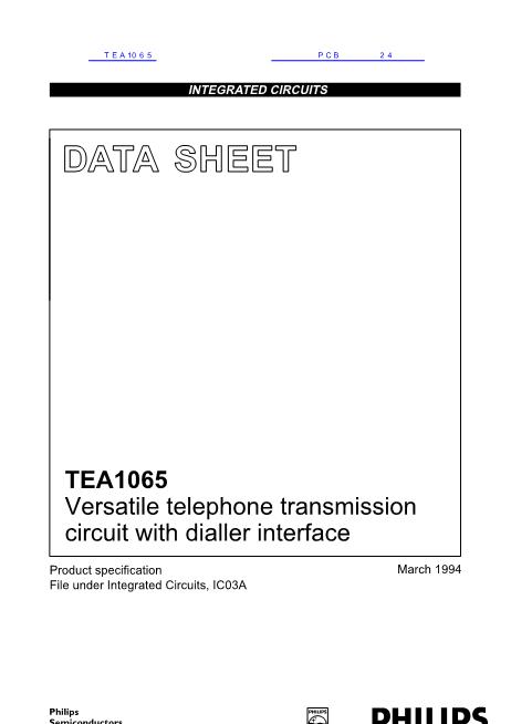 TEA1065数据手册封面