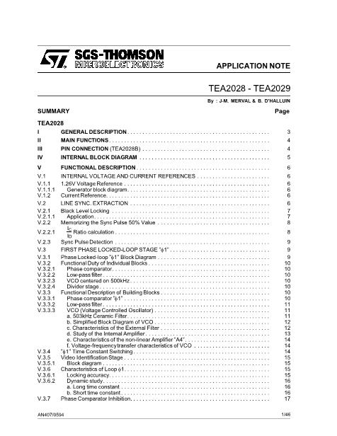 TEA2028数据手册封面