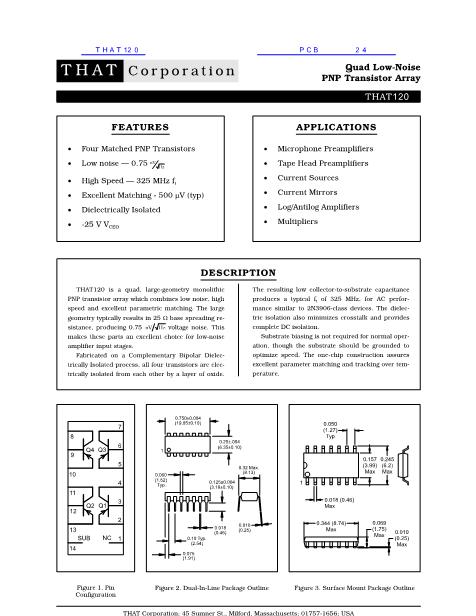 THAT120數(shù)據(jù)手冊封面