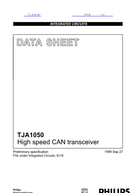 TJA1050数据手册封面