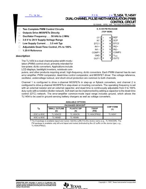 TL1454數(shù)據(jù)手冊(cè)封面