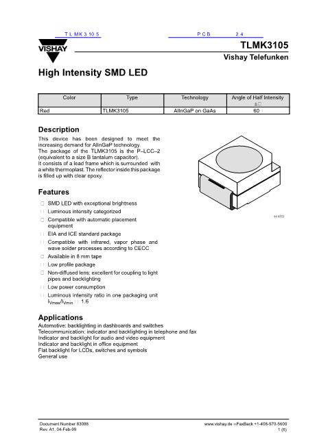 TLMK3105數(shù)據(jù)手冊(cè)封面