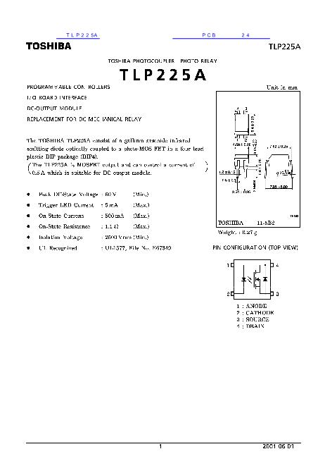 TLP225A数据手册封面