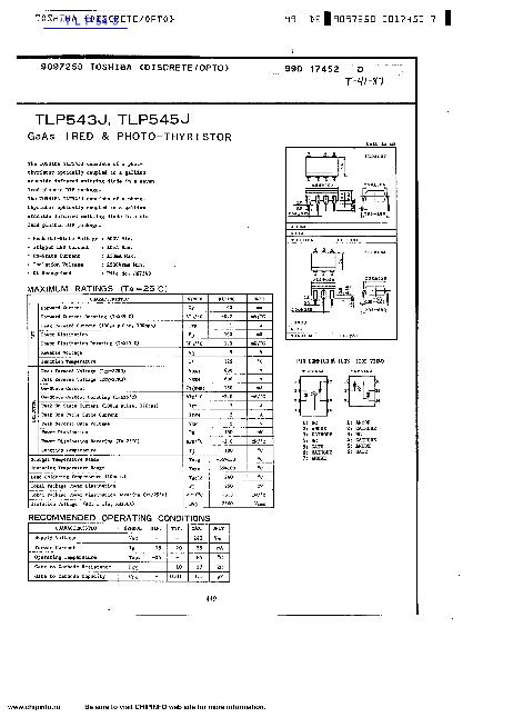 TLP543数据手册封面