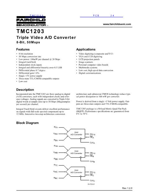 TMC1203數(shù)據(jù)手冊封面
