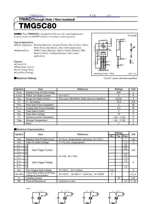 TMG5C80數(shù)據(jù)手冊封面